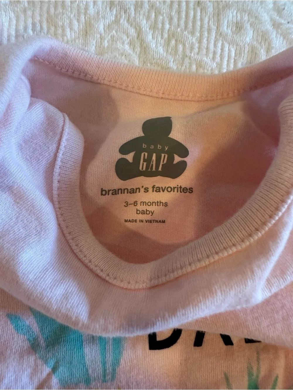 GAP Dad is the Pineapple of my eye Pink Graphic One-Piece Bodysuit for Kids 3-6M